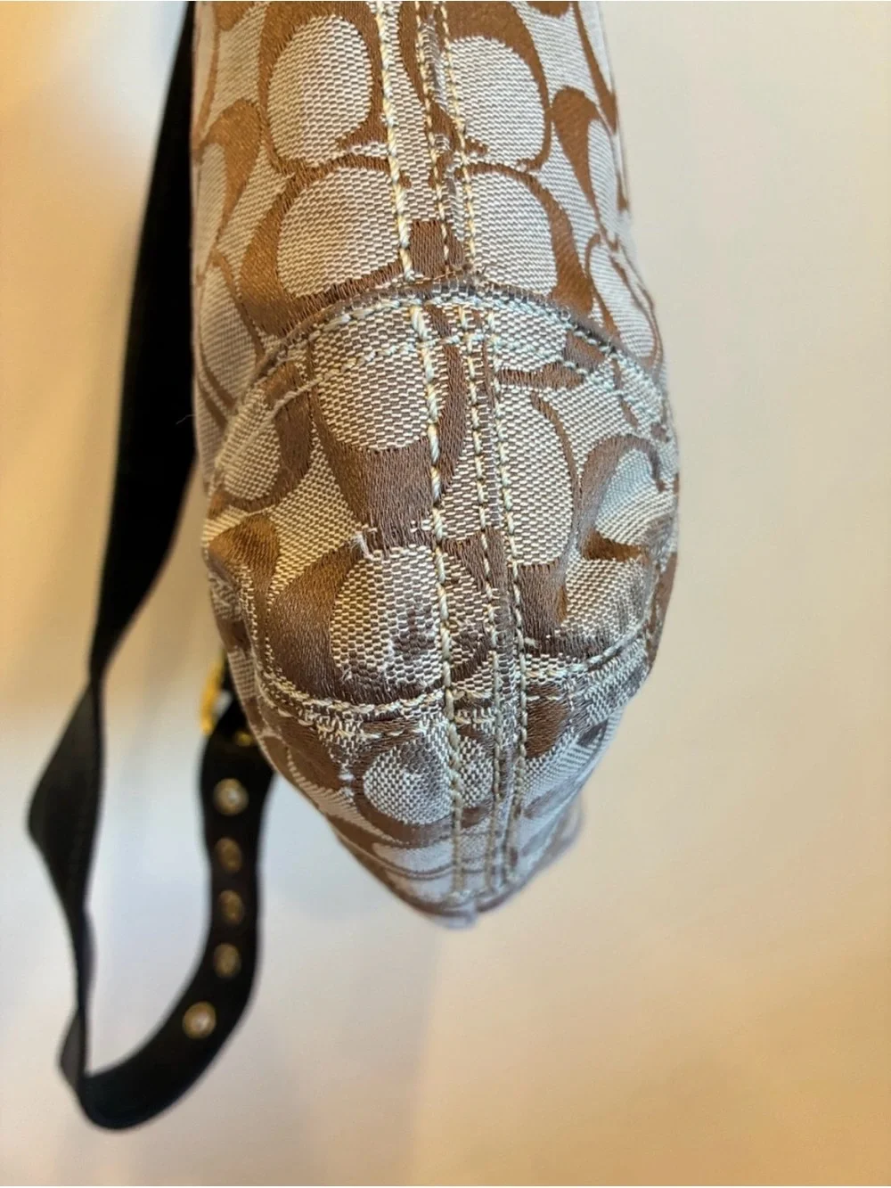 Vintage Coach Soho Signature C Jacquard Hobo Shoulder Bag Y2k